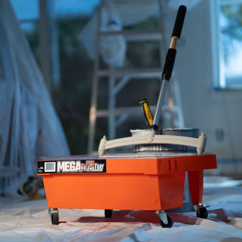 The Easy Way To Paint Mega Roll-A-Tray ergonomic design reduces back strain.