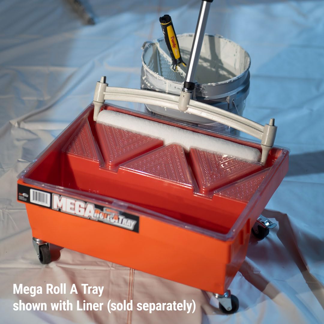 The Easy Way To Paint Mega Roll-A-Tray heavy-duty construction delivers durability.