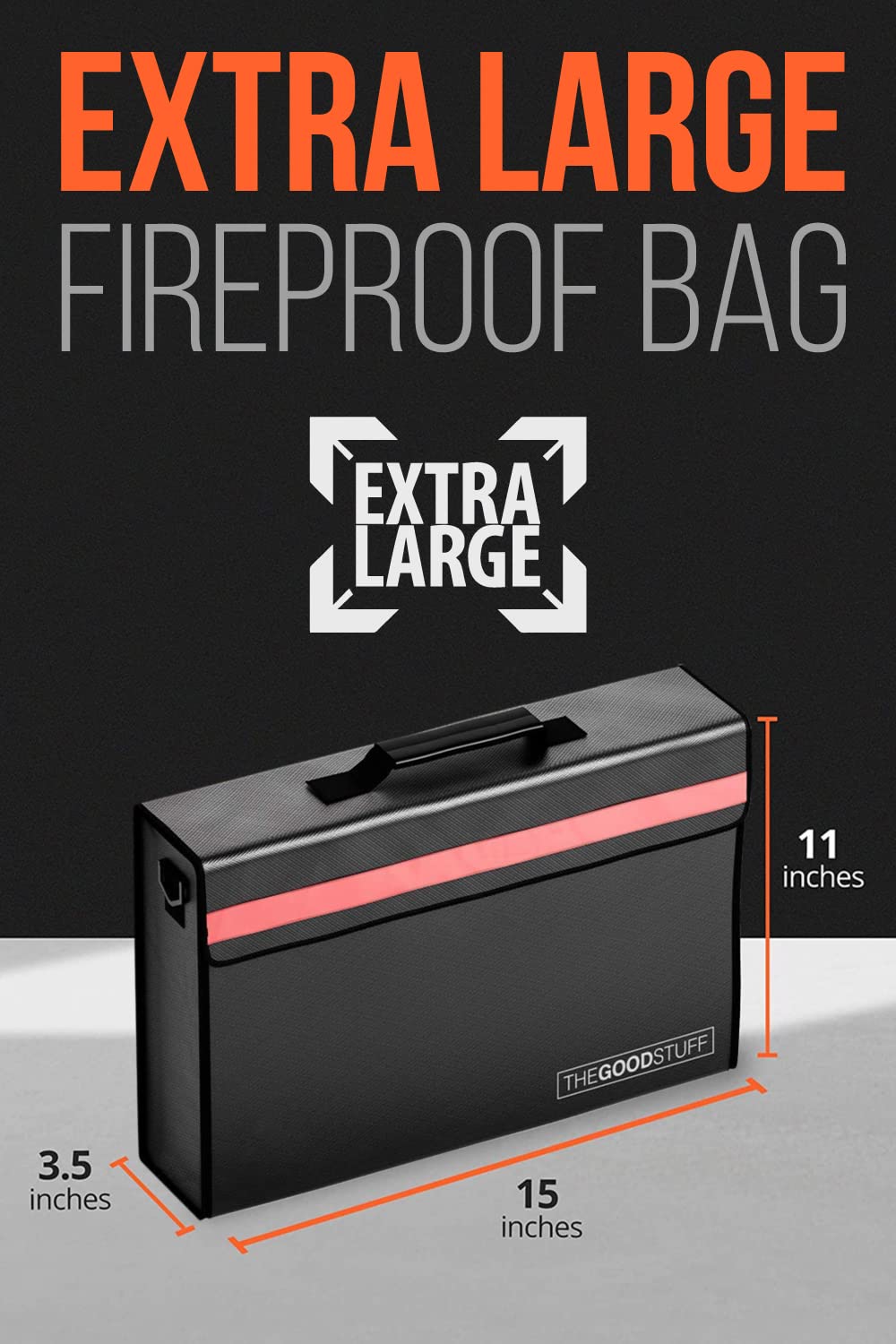 The Good Stuff fireproof box documents inside show secure passport and contract storage.
