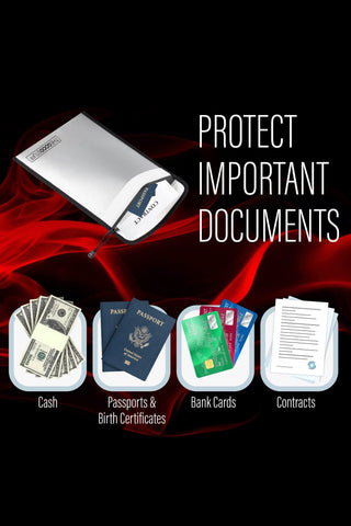 The Good Stuff fireproof document bag zipper emphasizes secure closure