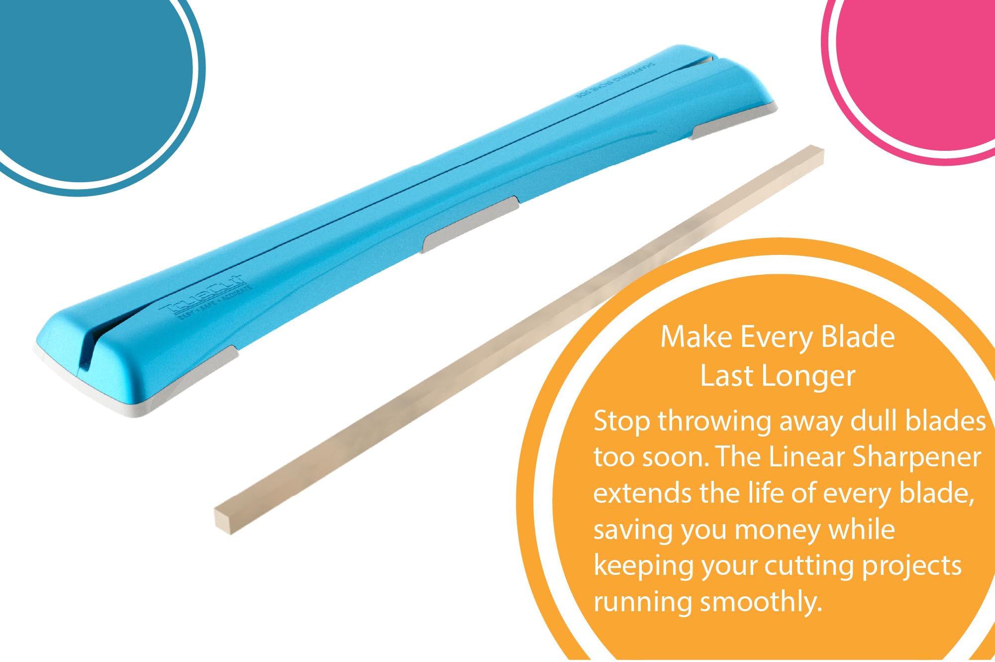 The Grace Company TrueCut TrueSharp dual-sided sharpening ensures even blade edges.