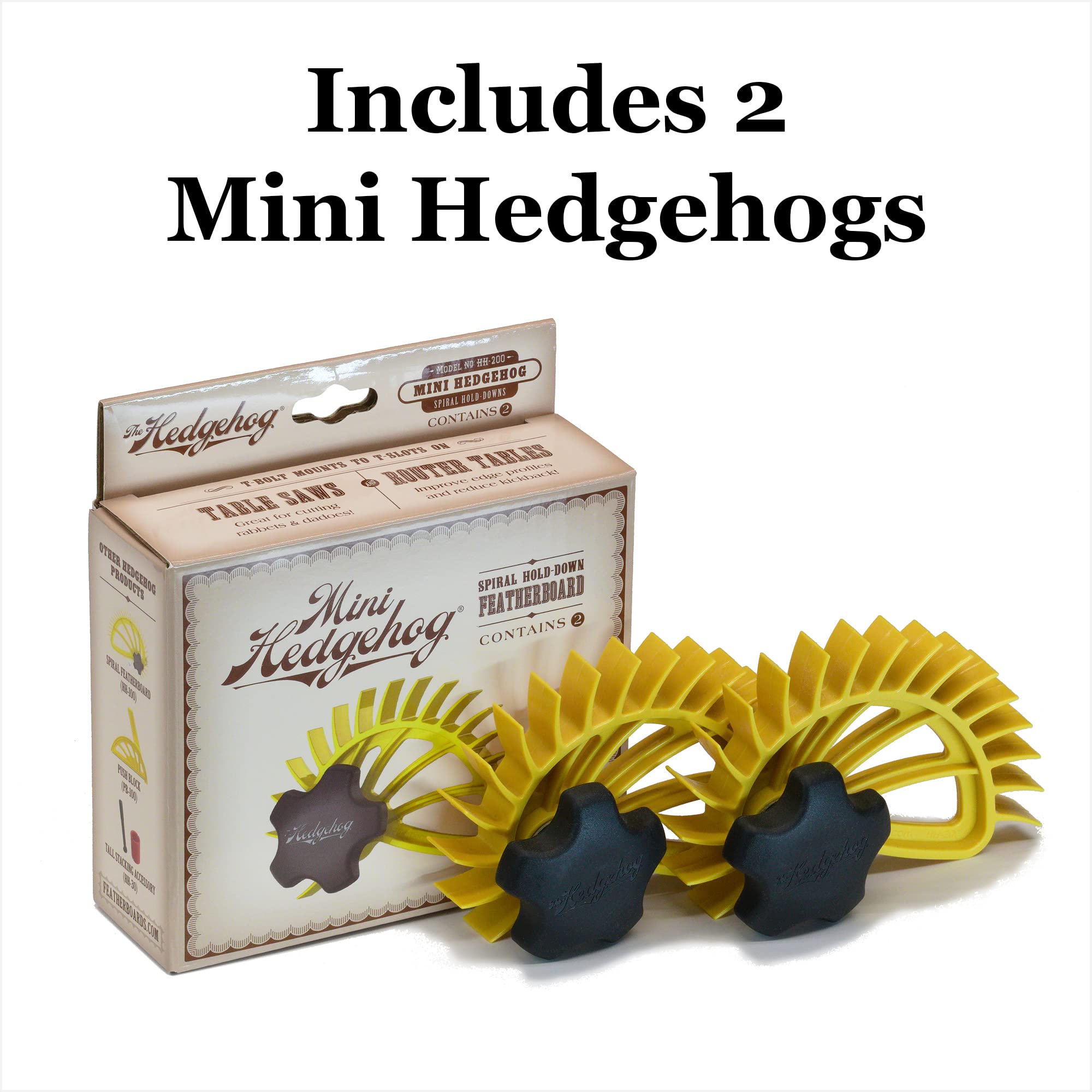 The Hedgehog Mini Fence Featherboard half-inch slot fit eases fence installation.