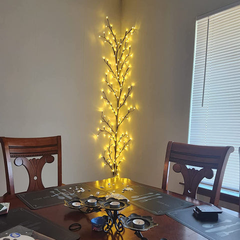 The Light Garden lighted willow vine nighttime coziness creates warm evenings.
