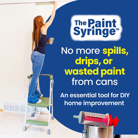 The Paint Syringe lid-cap keeps contents secure and prevents spills during storage.