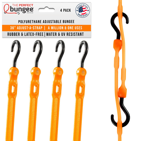 The Perfect Bungee Adjust-A-Strap with slotted holes enables precise length control for cargo.