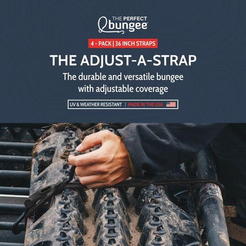 The Perfect Bungee's nylon hooks provide a non-marring grip on luggage and gear.