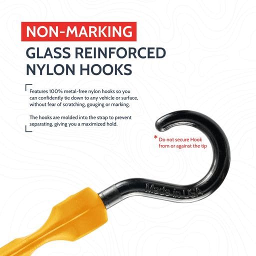The Perfect Bungee offers six adjustable holes for precise tension across items.