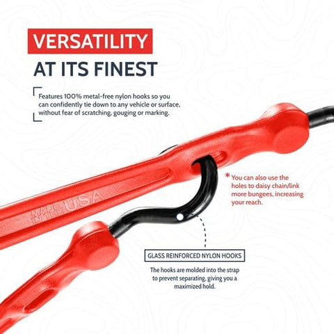 The Perfect Bungee USA-made with a lifetime warranty is shown.