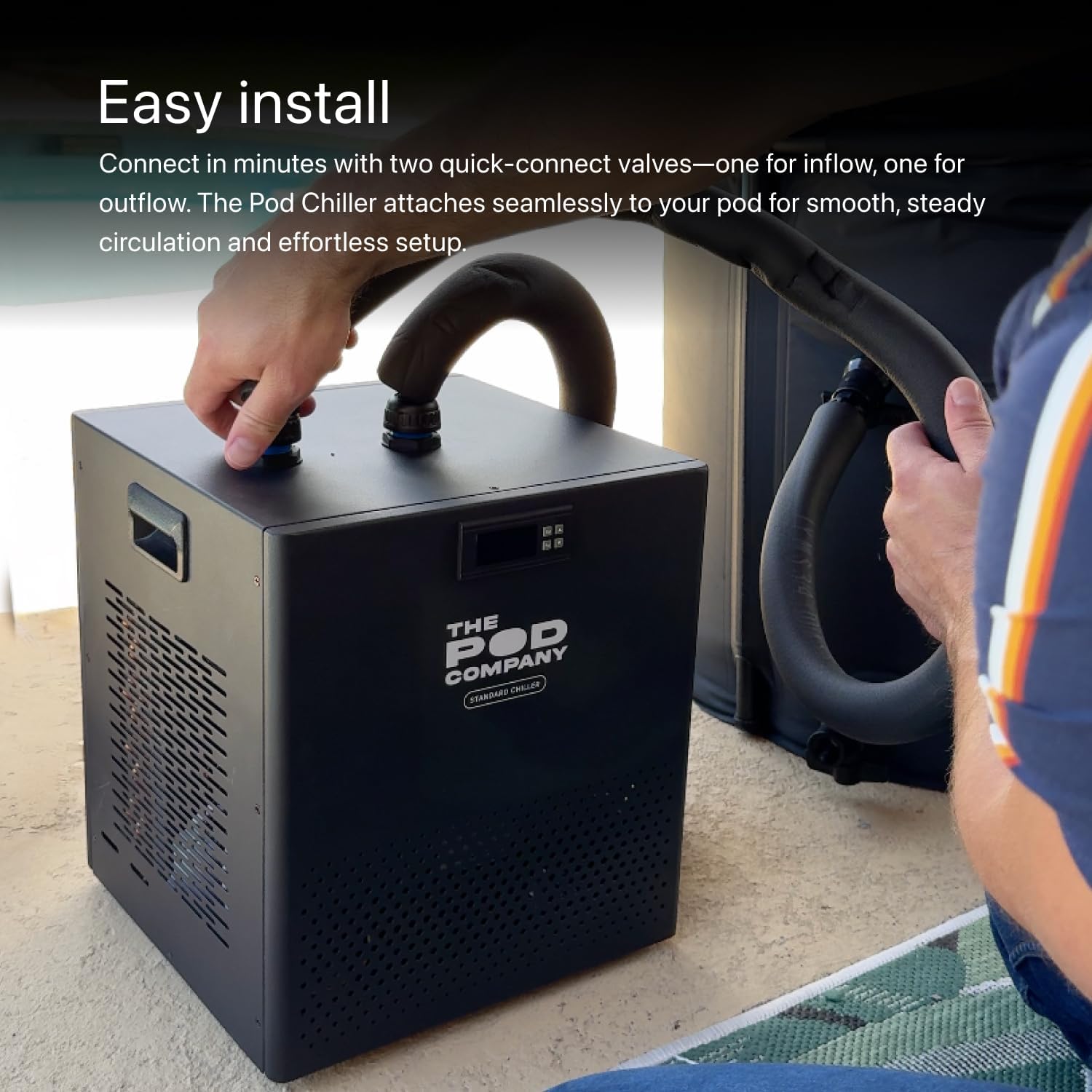 The Pod Company chiller with 20-micron filtration keeping water clear.