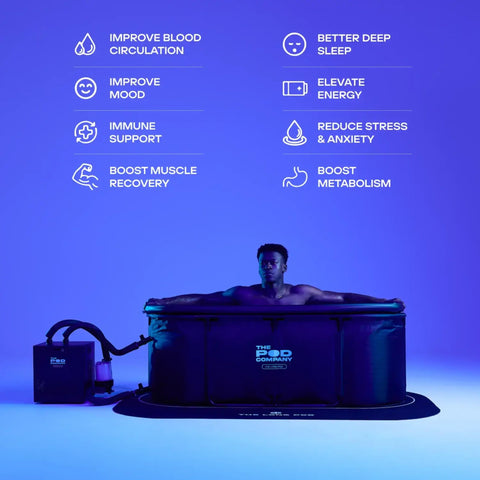 The Pod Company Long Pod compatibility highlight for scalable cold plunges.