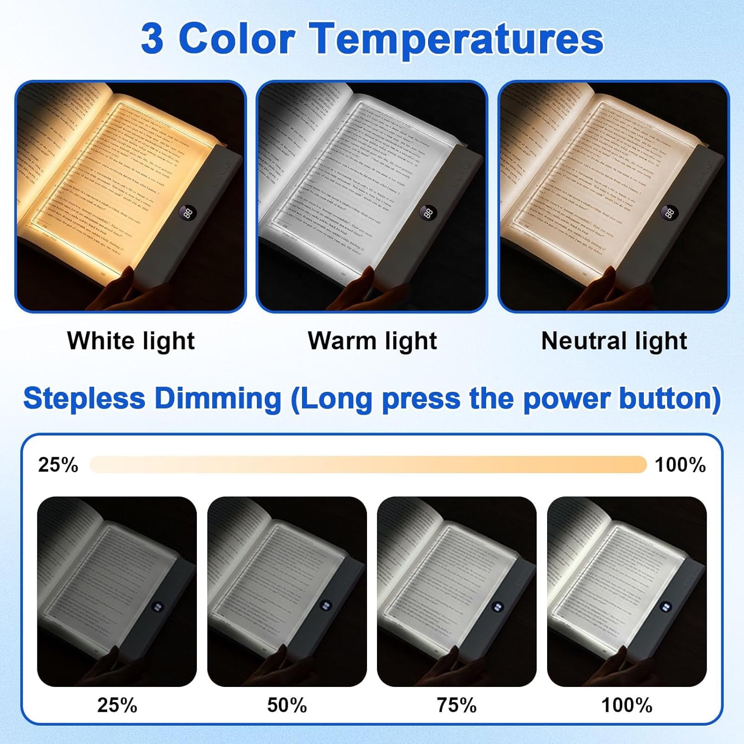 The Quiet Reader's Dream Lights offer three color modes for different reading moods