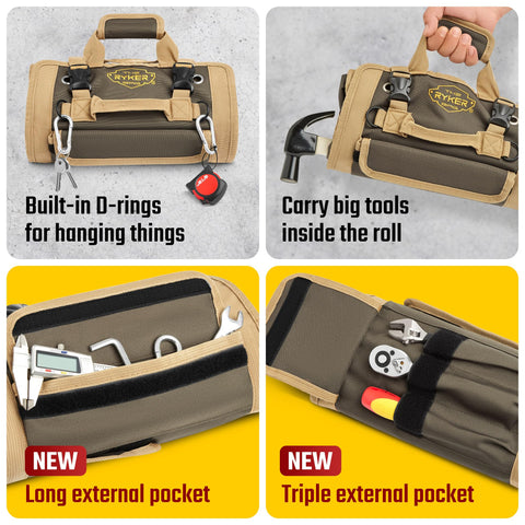 The Ryker Bag four large tool compartments for easy organization
