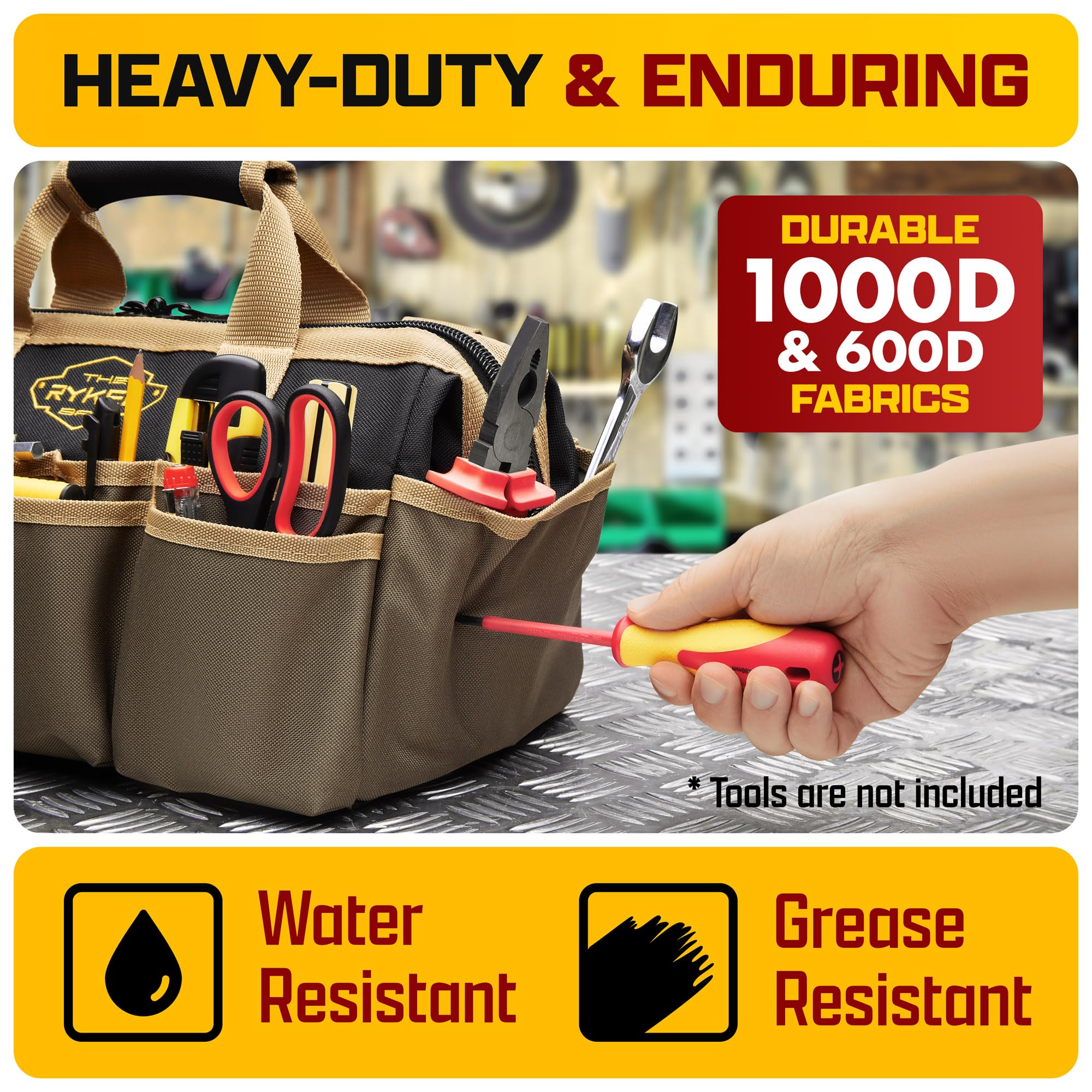 The Ryker Bag base legs provide stability on uneven surfaces.
