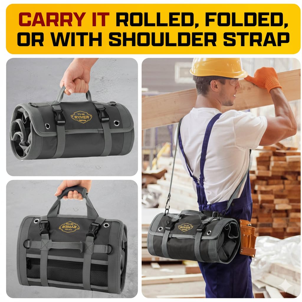 The Ryker Bag detachable pouches keep small parts within easy reach