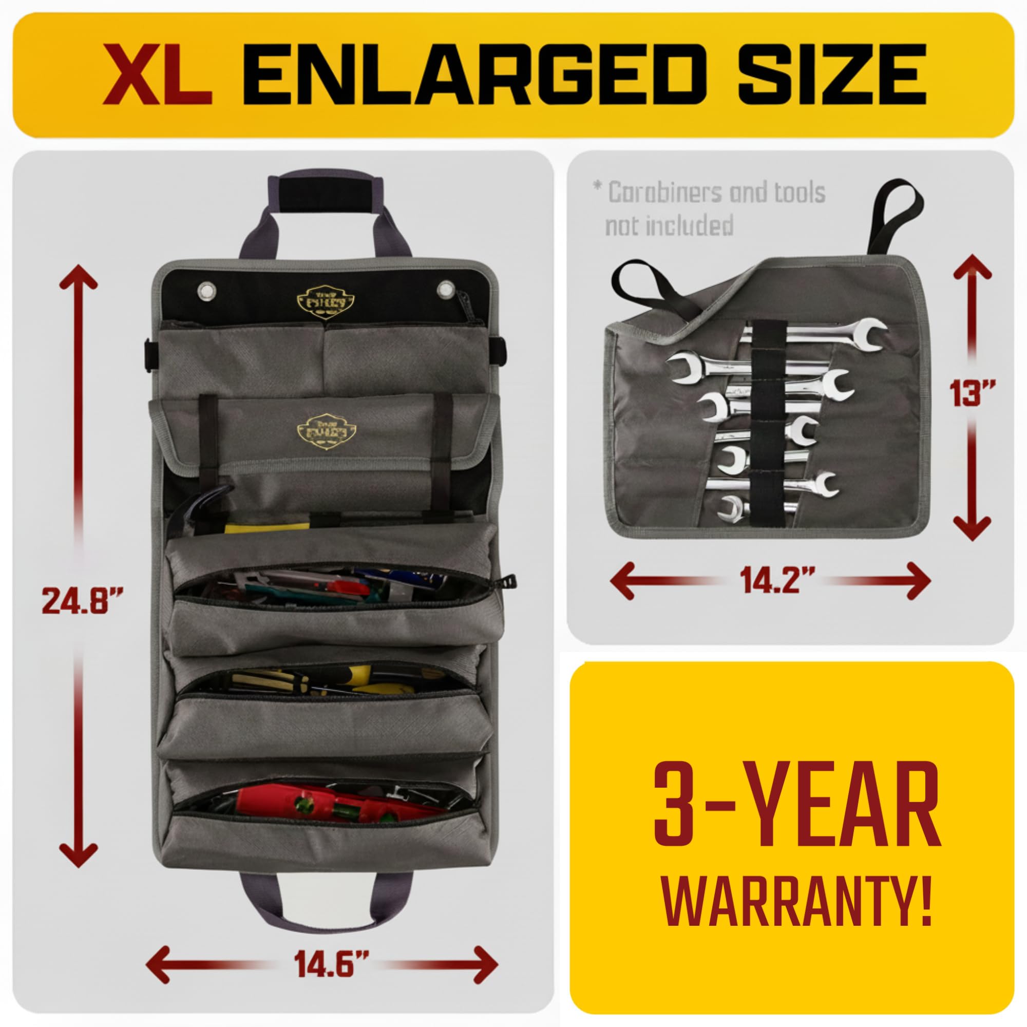 The Ryker Bag rugged canvas exterior ready for tough workshop use
