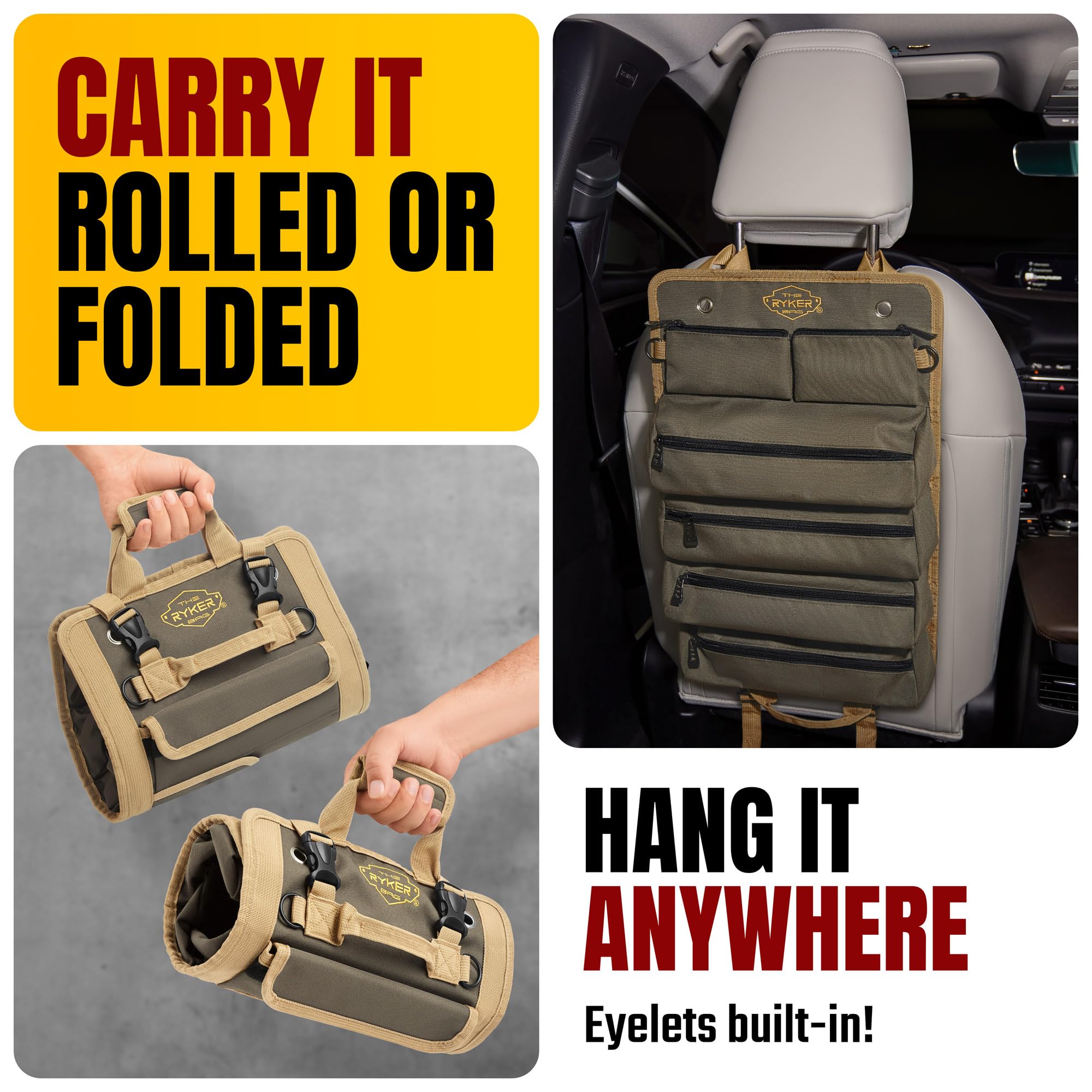 The Ryker Bag heavy-duty canvas material for rugged durability