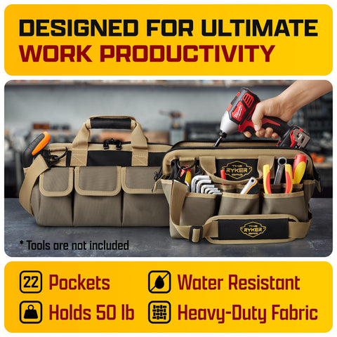 The Ryker Bag interior compartments keep small parts tidy and accessible.