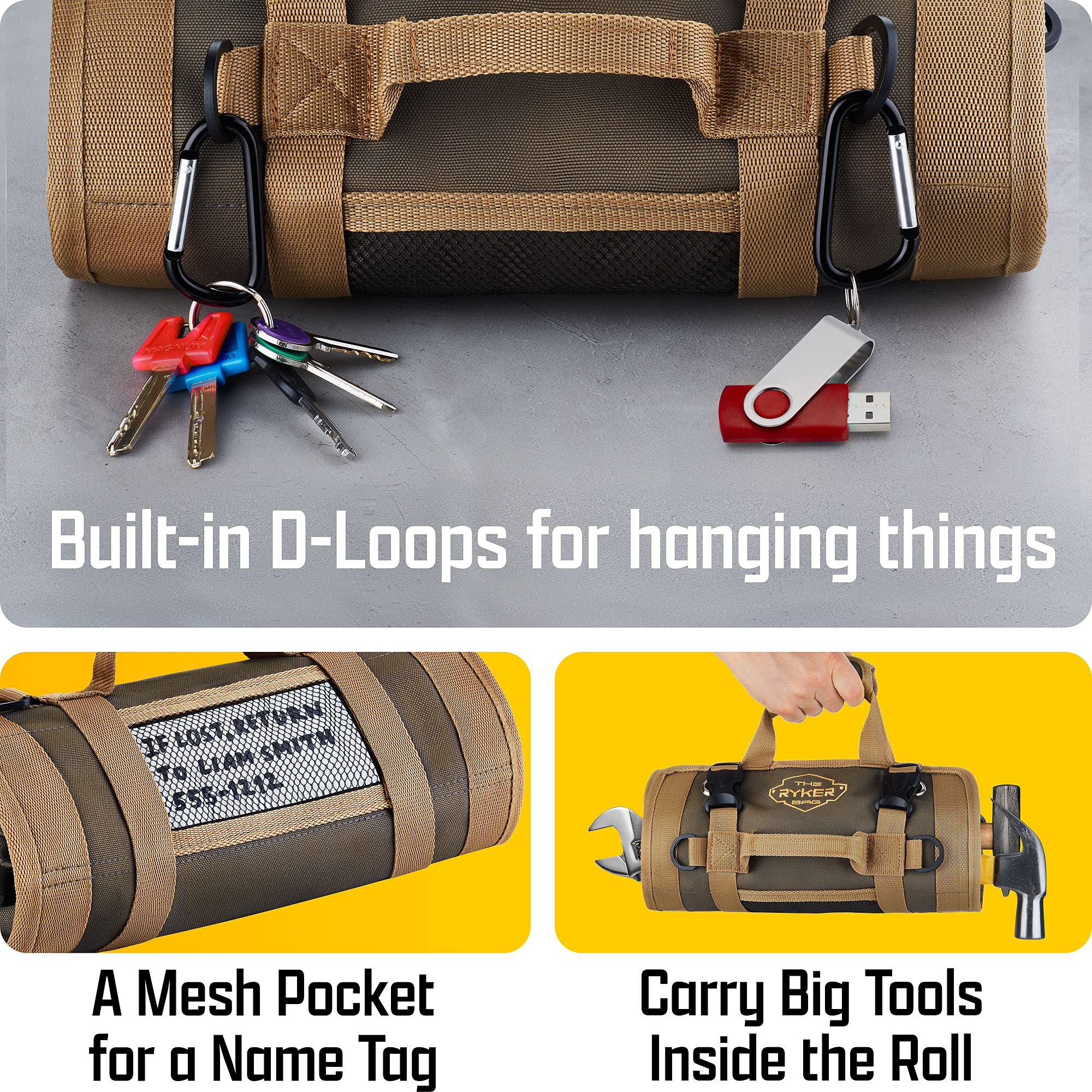 The Ryker Bag compact design suits car, boat, or shop use.