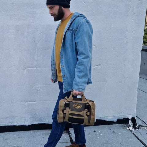 The Ryker Bag detachable pouches enable quick access and modular storage.