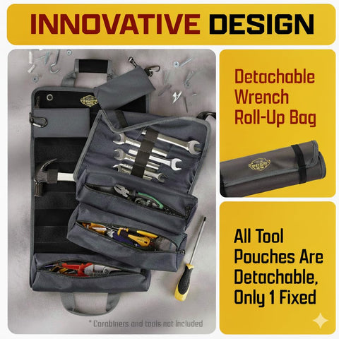 The Ryker Bag features rust-proof zippers and sturdy straps for durability