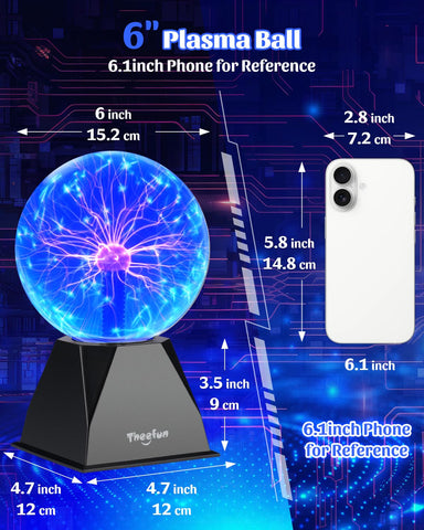Theefun blue plasma ball stands as a festive gift and decor piece.