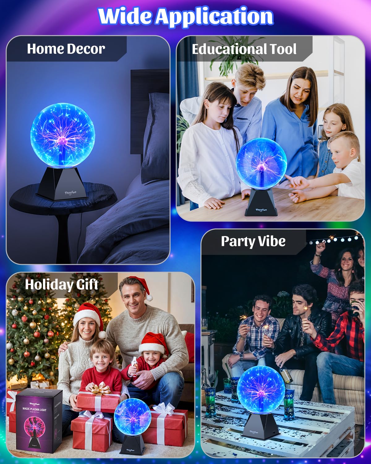 Theefun plasma ball makes a dazzling gift idea for celebrations.