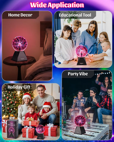 Theefun plasma ball gift package presents a striking novelty gift for science lovers and party-goers.