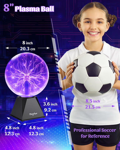 Theefun plasma ball makes a gift-ready decor piece for parties and holidays