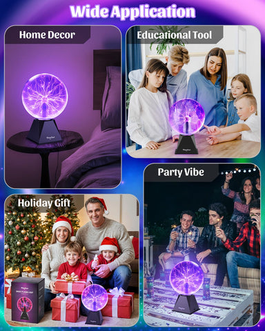 Theefun plasma ball immersive light display for home decor and desks