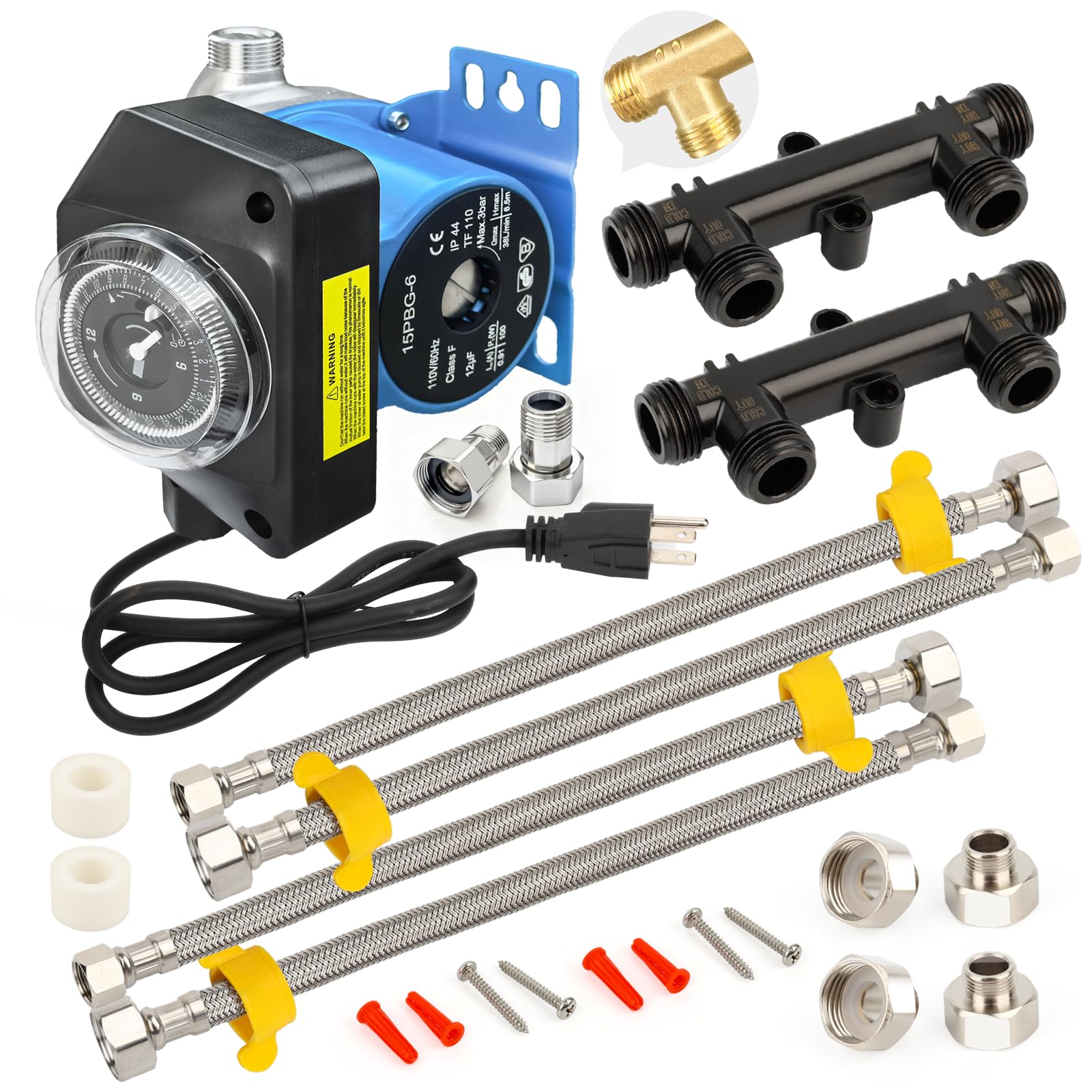TheMiLiO upgraded brass sensor valve close-up enabling faster hot water delivery.
