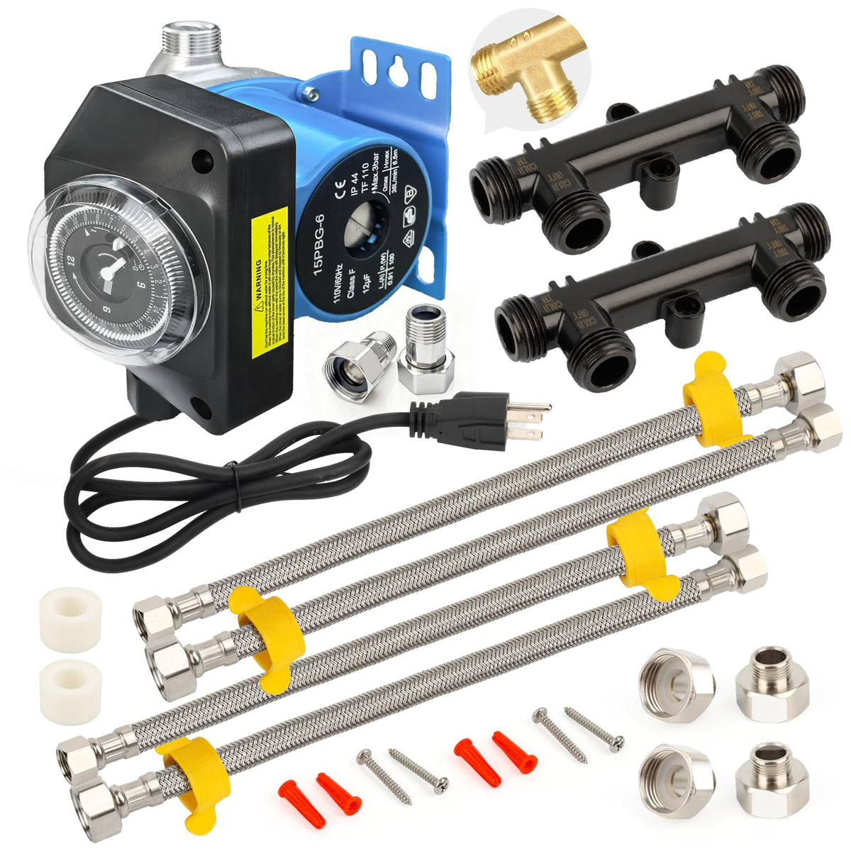 TheMiLiO upgraded brass sensor valve close-up enabling faster hot water delivery.