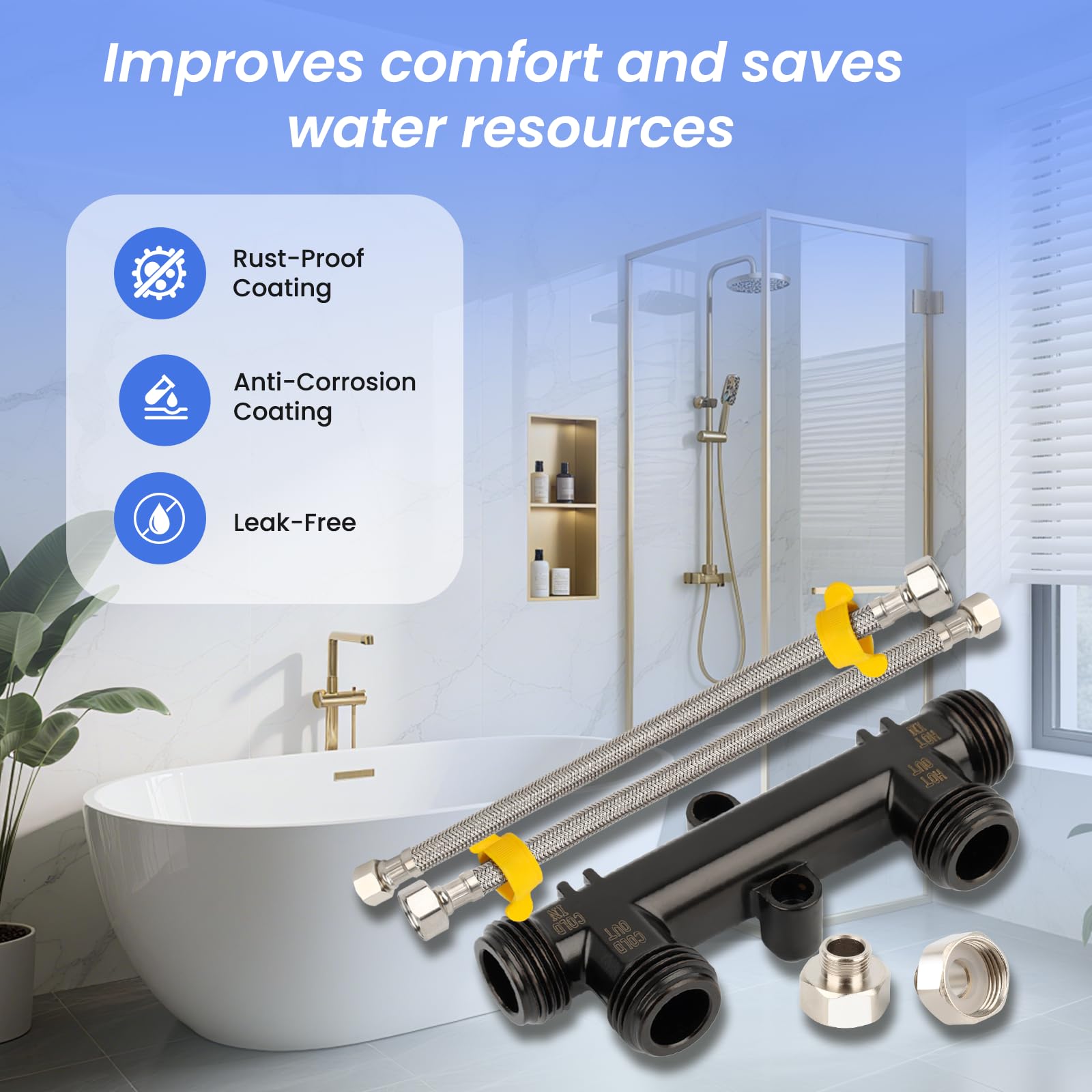 TheMiLiO WP596816 in-use shot showing hot water recirculation setup.