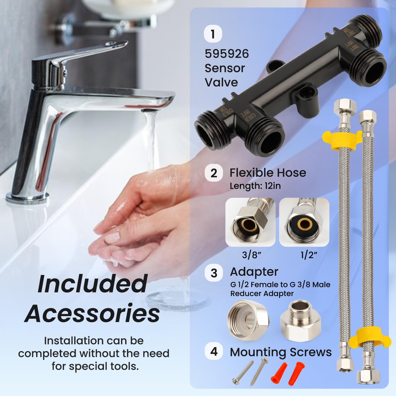 TheMiLiO WP596816 mounting screws and hardware for a smooth installation.