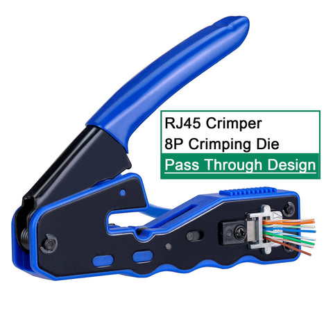 Therathy 50-piece Cat6 pass-through connectors for quick network installs.