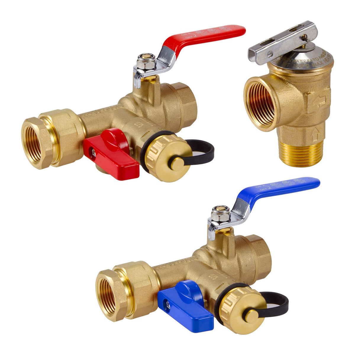 ThermoMate 3/4 inch IPS isolator kit front view for easy tankless maintenance