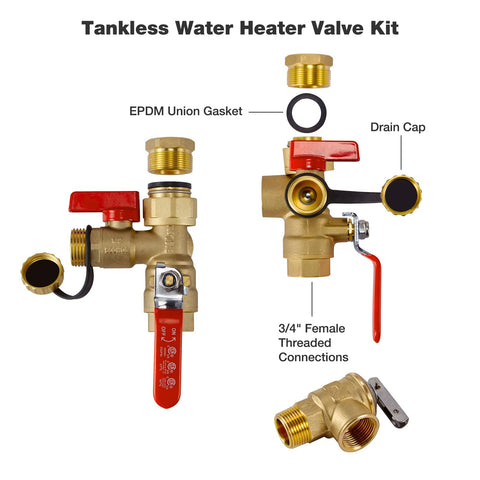 ThermoMate brass safety cap on the drain valve for secure maintenance