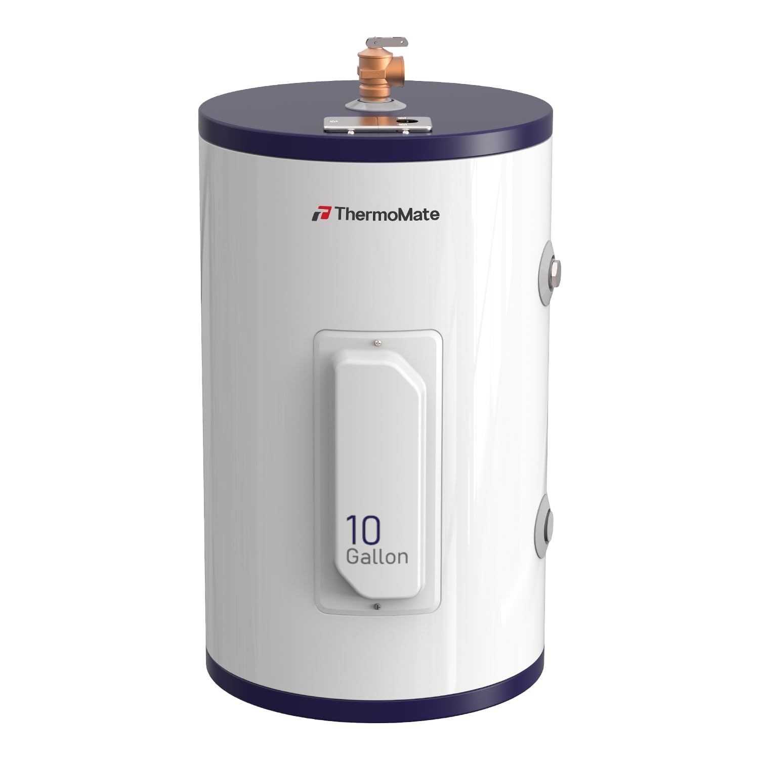 Thermomate ES1000 tank front view showing compact point-of-use design.