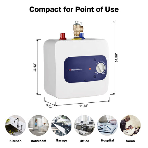 Glass-lined tank of ThermoMate ES150 emphasizes solid insulation