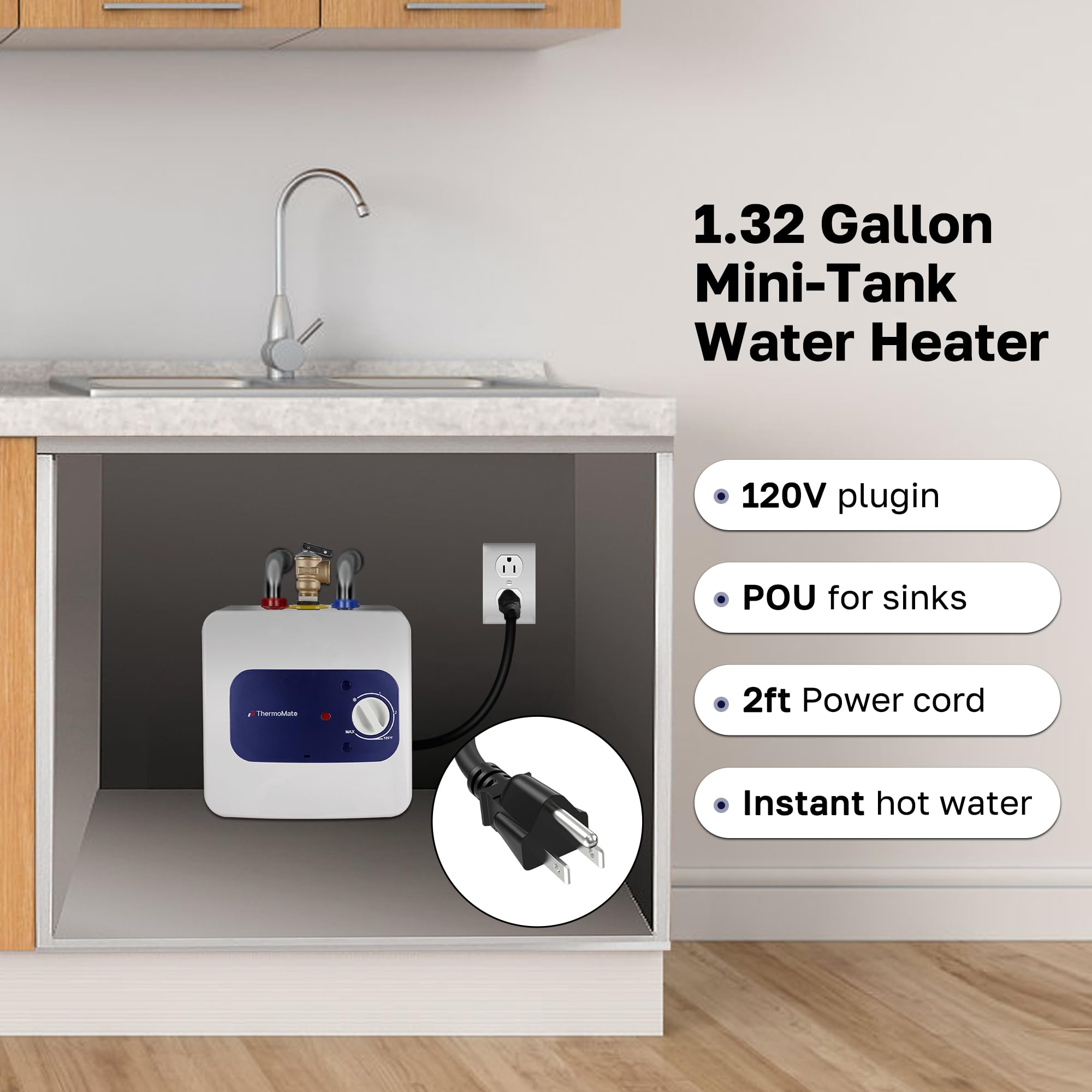 ThermoMate ES150 wall-mount installation demonstrates space-saving placement