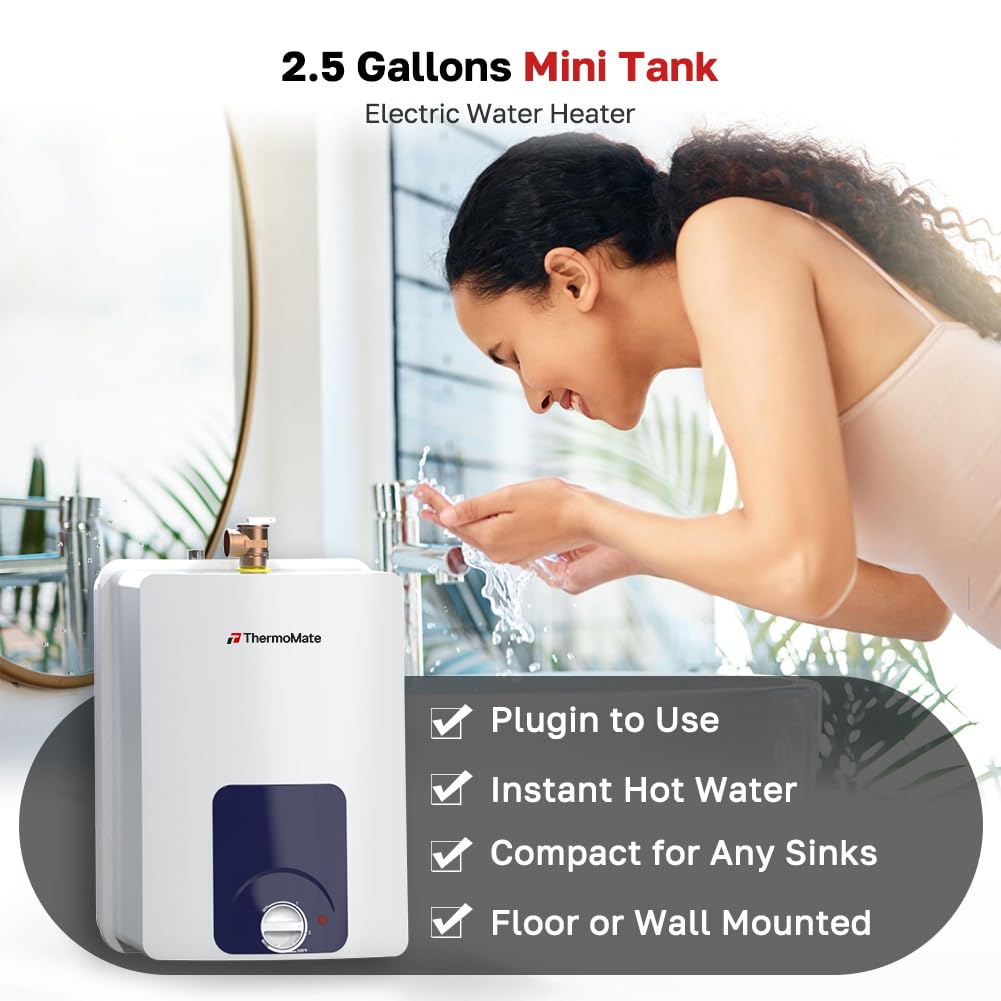 ThermoMate ES250B beside a cabinet maximizes kitchen space with a compact footprint.