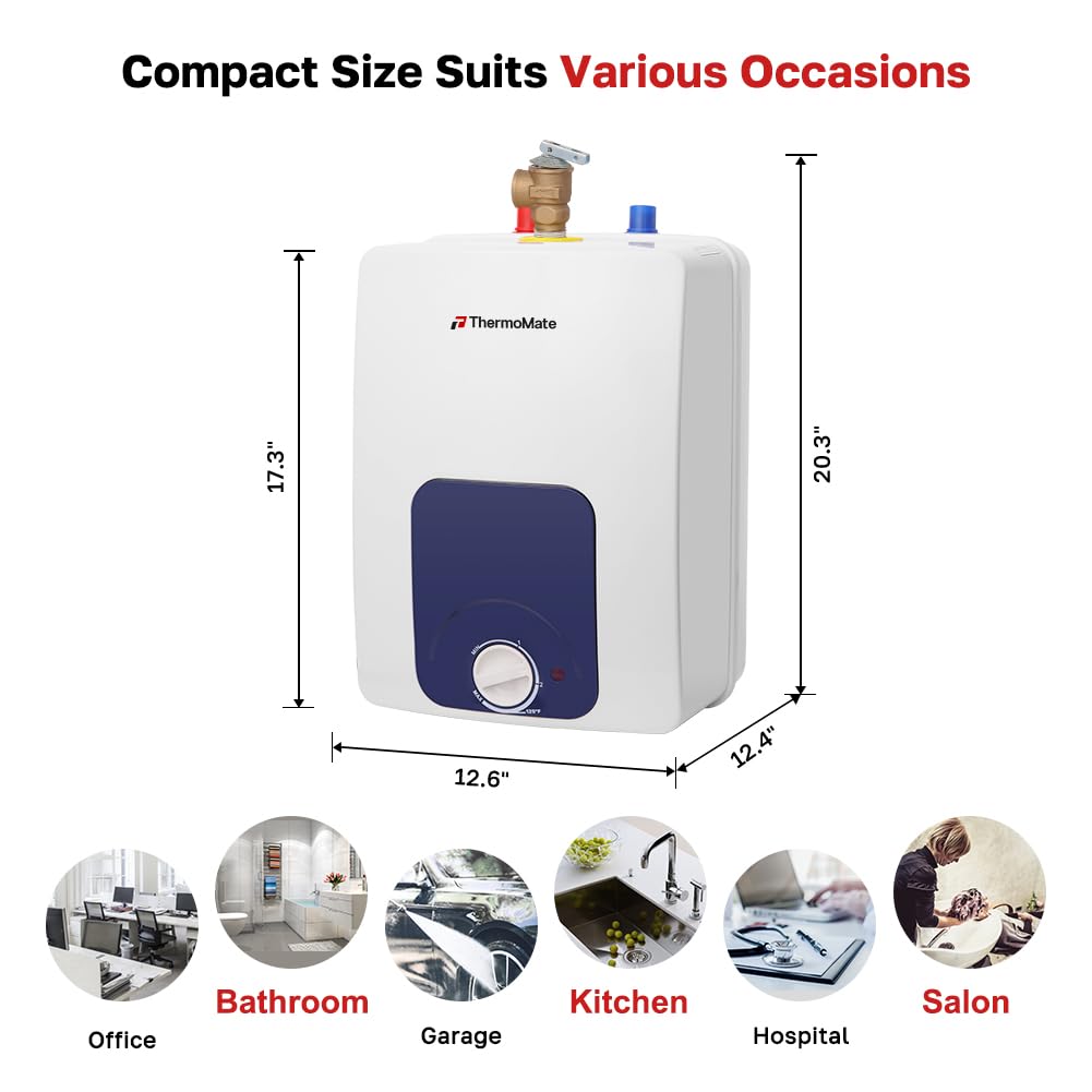 Temperature control knob ensures adjustable hot water within a safe range