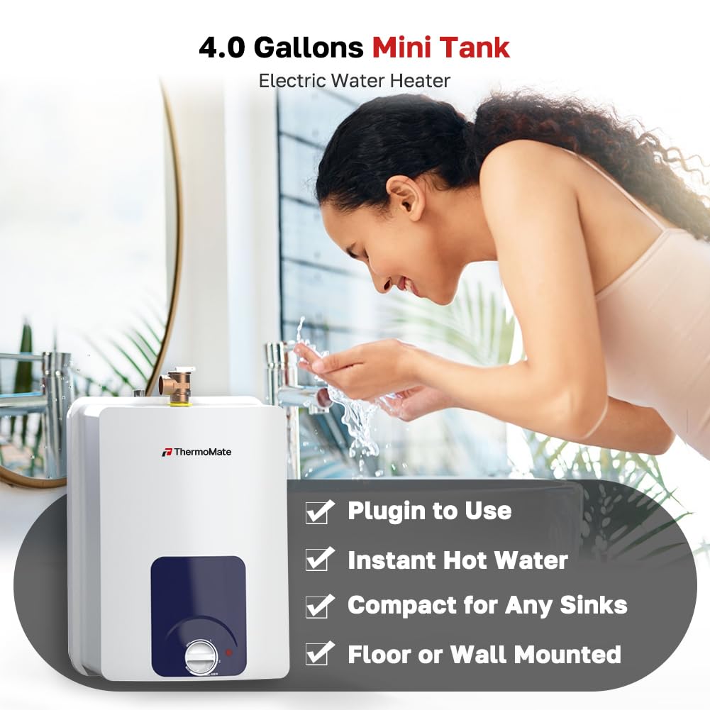 ES400B under-sink connection illustrates easy two-line hookup for instant hot water