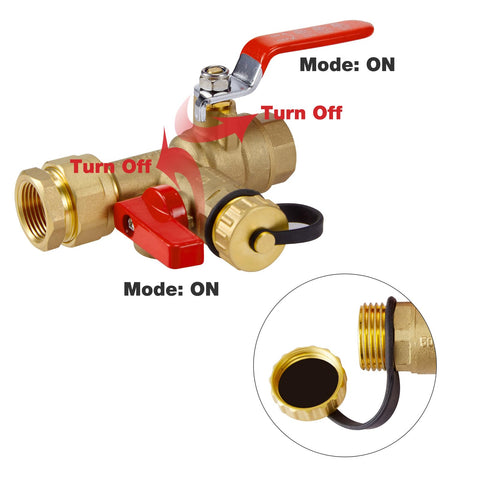 ThermoMate hot valve assembly with red handle for quick isolation