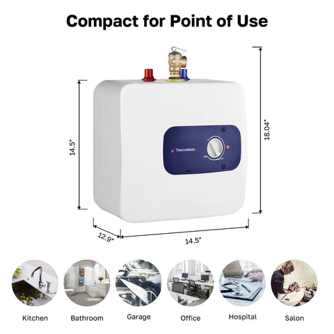 ThermoMate floor-mount setup demonstrates versatile placement under counters.