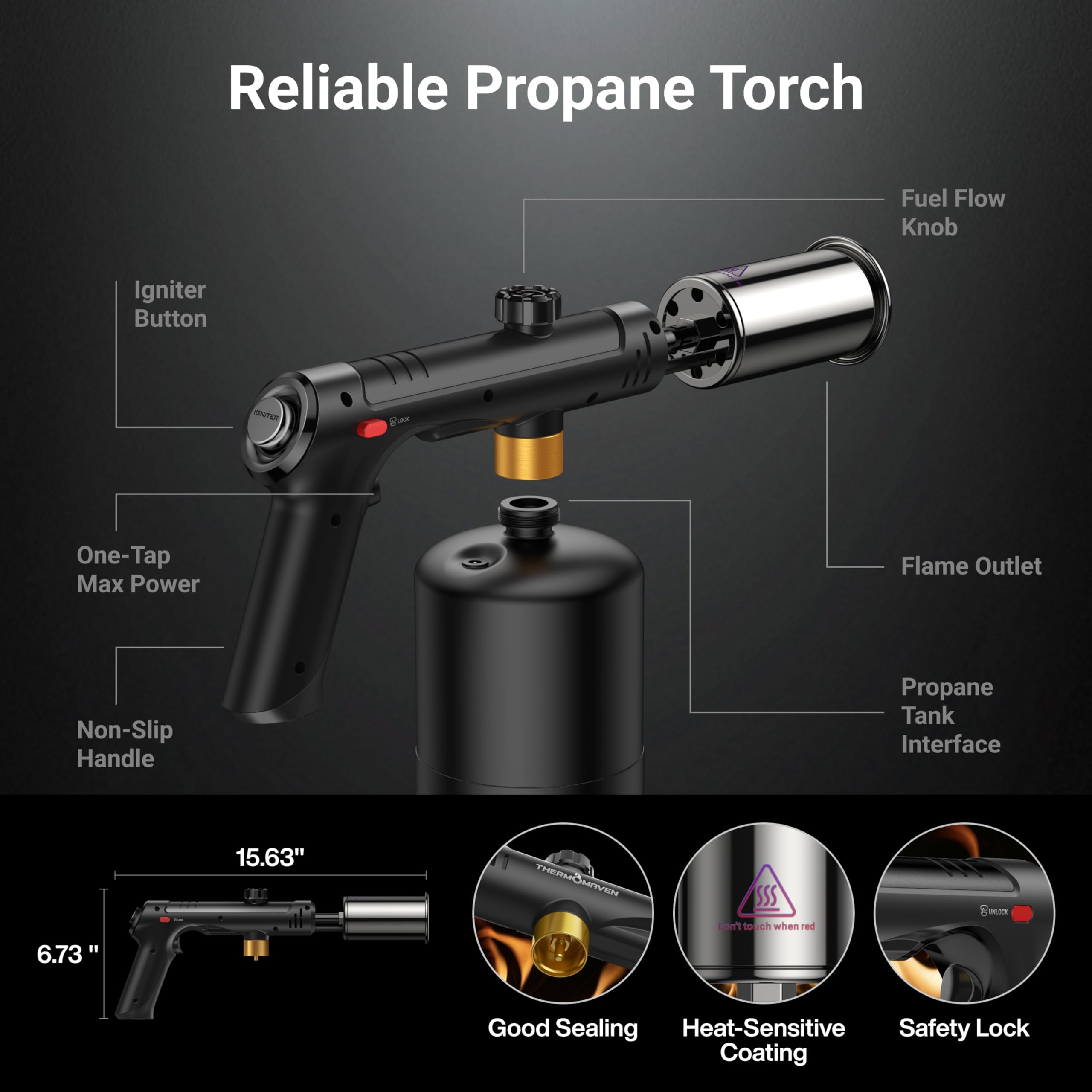 ThermoMaven charcoal lighter aids quick ignition for BBQs and outdoor fires.