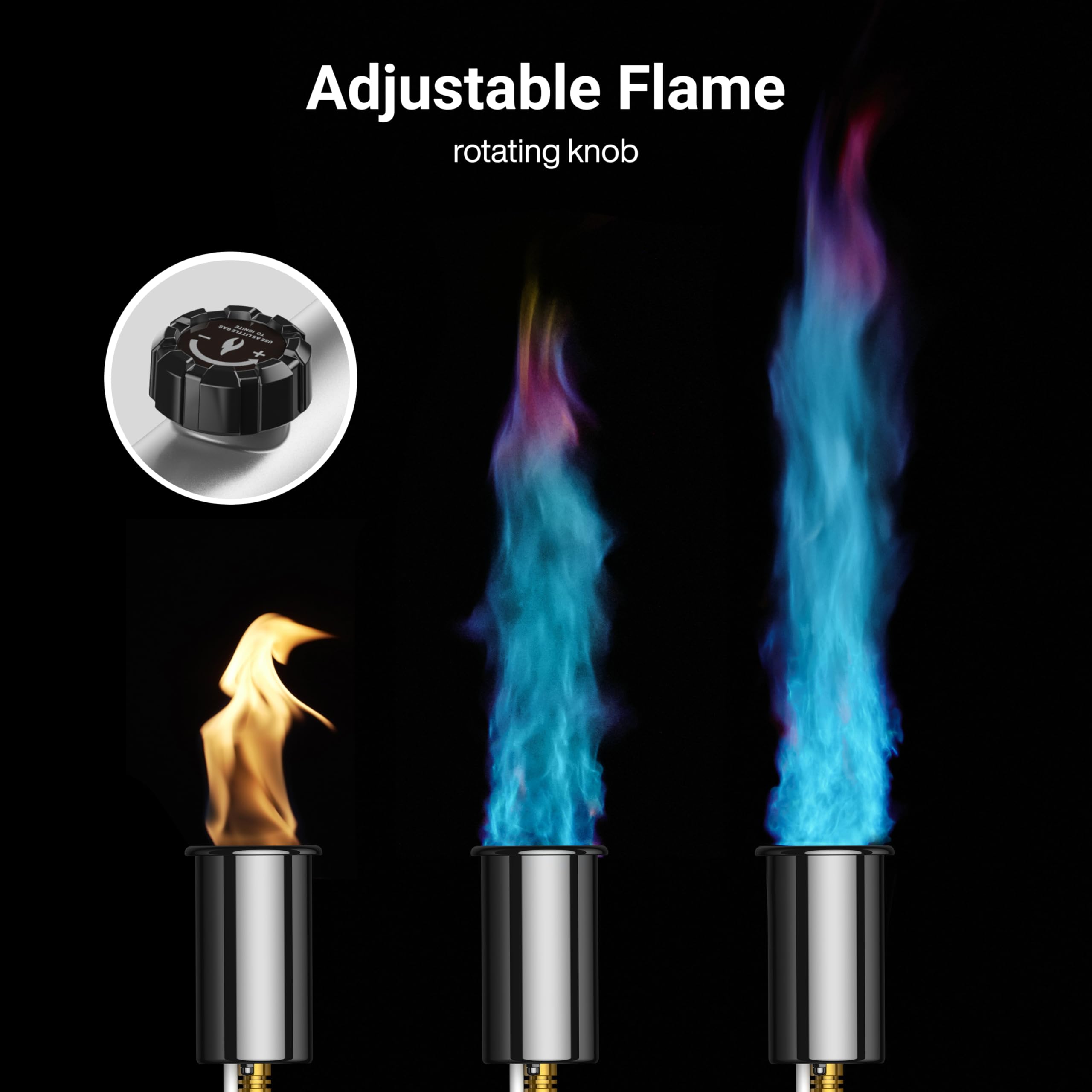 ThermoMaven flame control knob for precise heat settings.