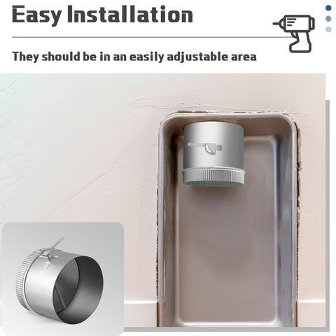 Therwen backdraft damper easy installation enables quick duct integration.