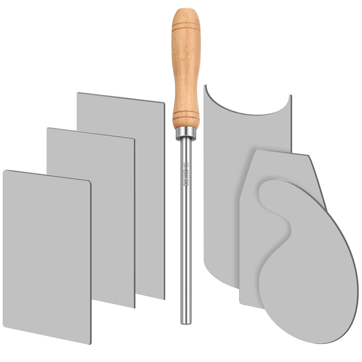 Therwen card scraper burnisher set for precise wood finishing and smoothing