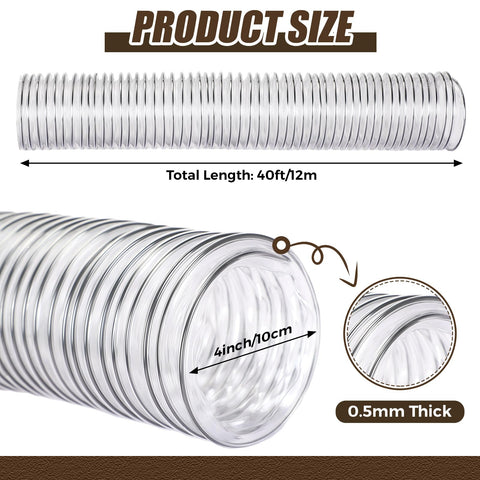 Therwen clear PVC hose interior visible for monitoring airflow during use.