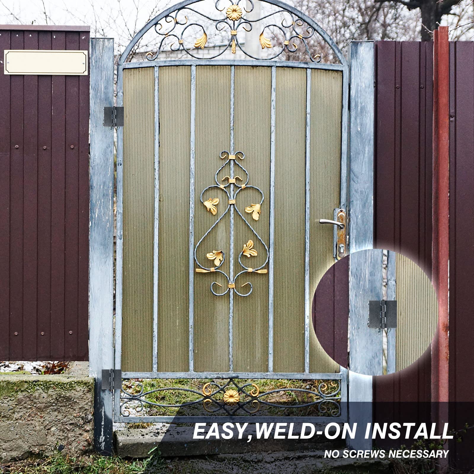 Therwen dark grey finish helps blend with metal surfaces.